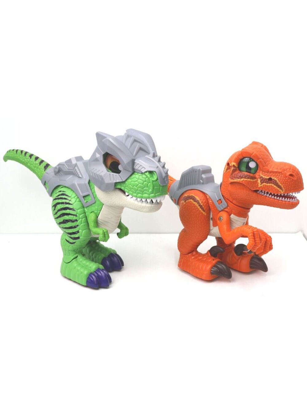 Vivitar Pair of Robo T-Rex Interactive Dinosaur Walking lights & Sounds Tested